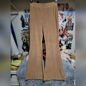 Aerie Light Brown Cotton Corduroy Flare Pants